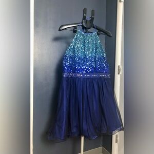 Masquerade Shimmering Blue Kids Dress